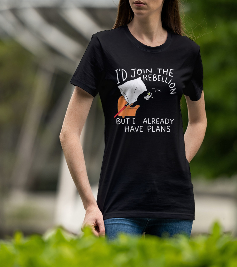 Lazy Cat Gaming Couch Rebellion Plans Funny Humor T-Shirt