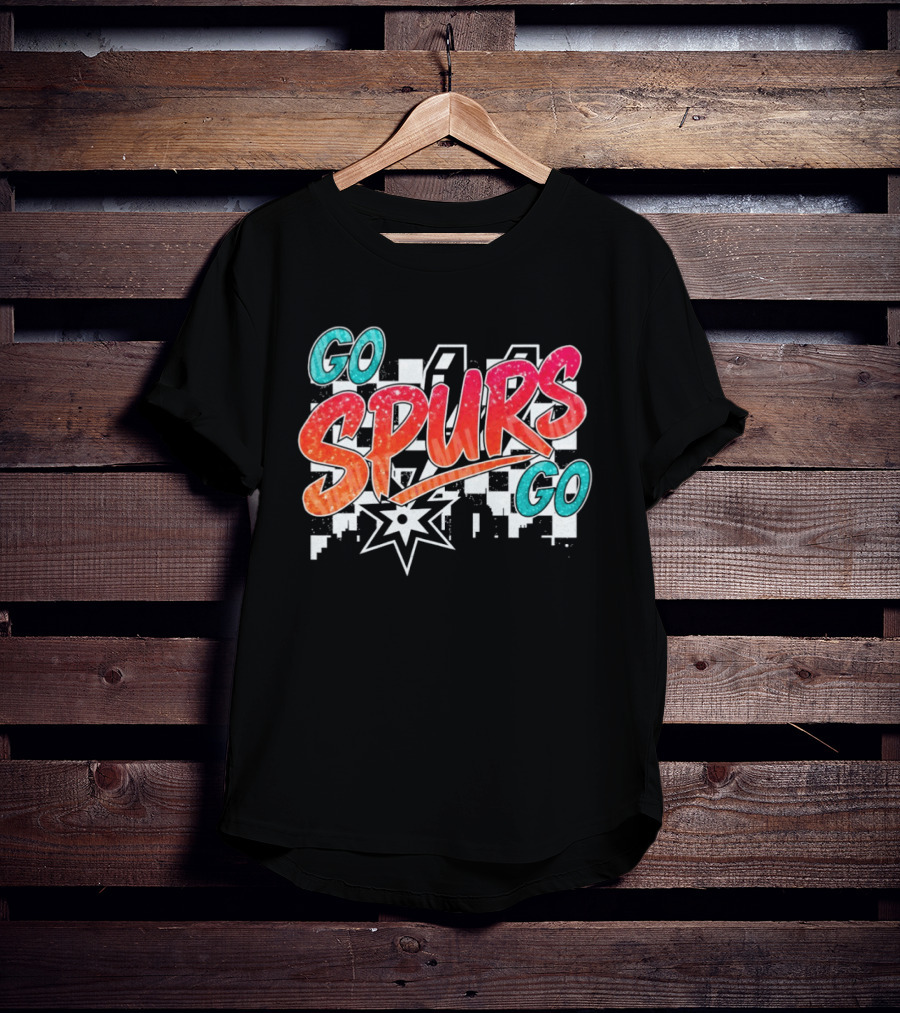 Go Spurs Go San Antonio Spurs Basketball Glitter NBA 2026 Starburst T-Shirt