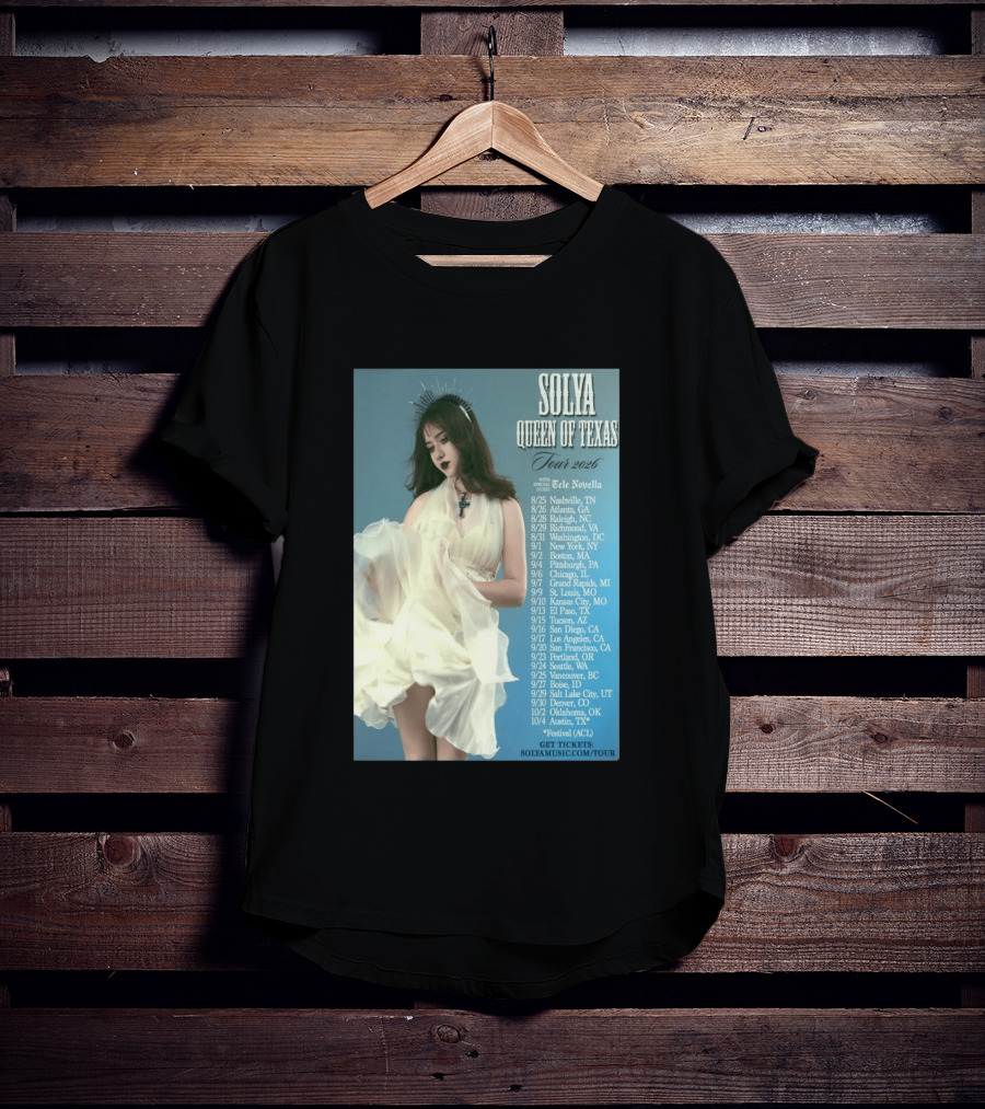 Solya Queen Of Texas Tour 2026 With Special Guest Tele Novella T-Shirt