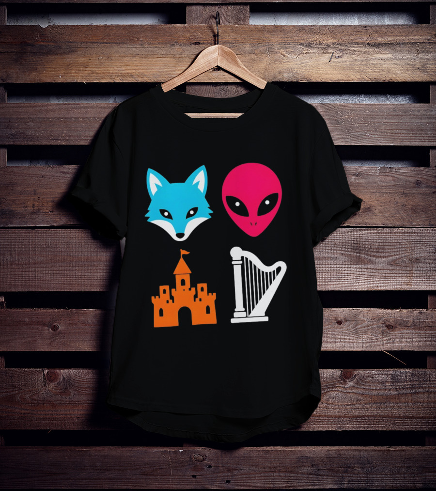 Spurs Fox Alien Castle Harper Basketball Meme T-Shirt