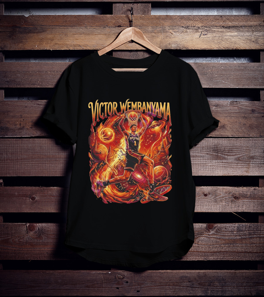 Victor Wembanyama UFO Dunk San Antonio Spurs Space Basketball T-Shirt