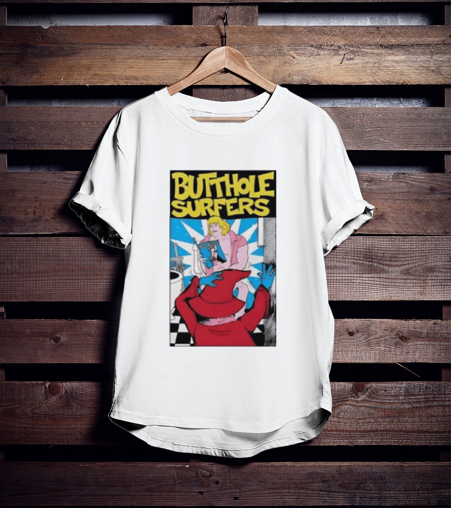 Butthole Surfers Comic Cover With Wizard And Bathroom Scene T-Shirt