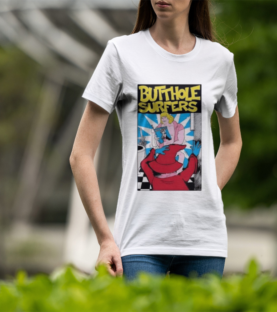 Butthole Surfers Comic Cover With Wizard And Bathroom Scene T-Shirt