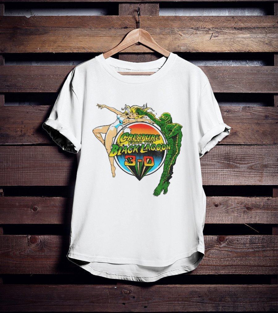 Creature From The Black Lagoon 3 D Gill Man Cartoon T-Shirt