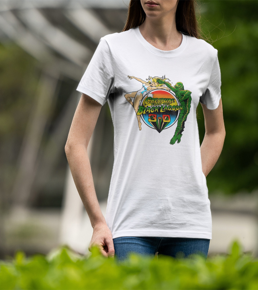 Creature From The Black Lagoon 3 D Gill Man Cartoon T-Shirt
