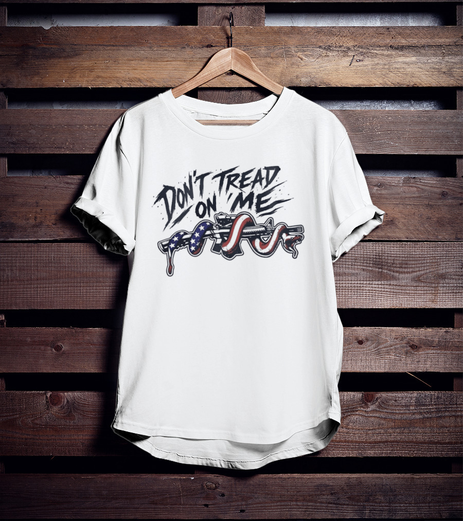 Don't Tread On Me American Flag Patriot Snake T-Shirt