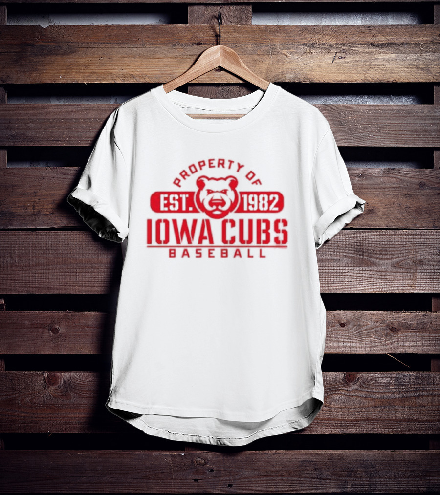 Property Of Iowa Cubs Baseball EST 1982 Minor League T-Shirt