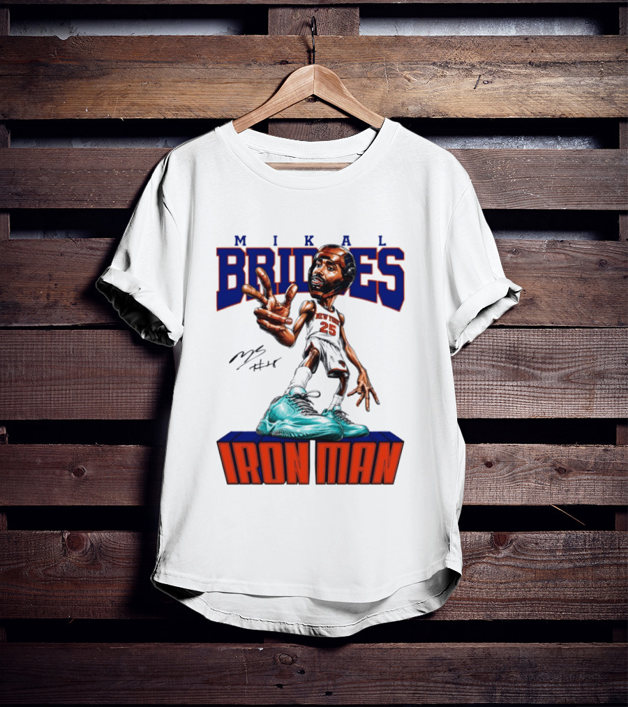 Mikal Bridges Iron Man New York Knicks NBA 2026 T-Shirt