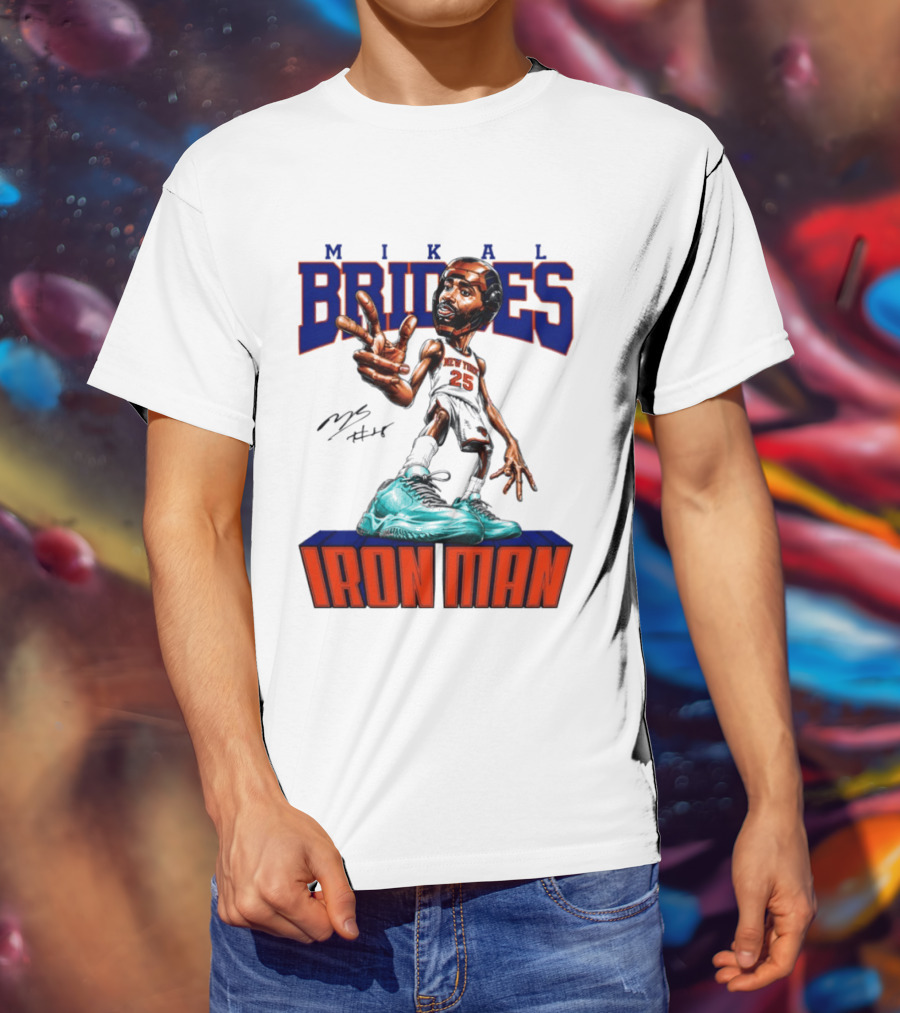 Mikal Bridges Iron Man New York Knicks NBA 2026 T-Shirt