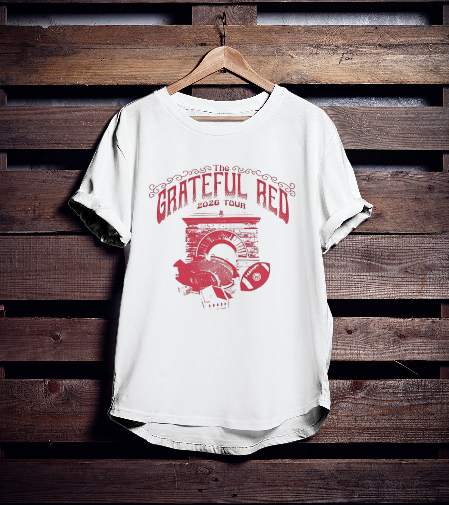 Grateful Dead The Grateful Red 2026 Tour Camp Randall Wisconsin Badgers Football College T-Shirt