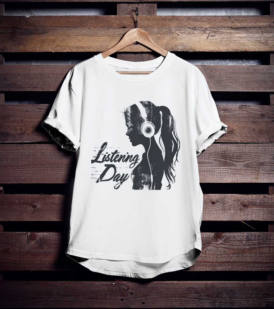 Listening Day Headphones Audio Music Concert T-Shirt