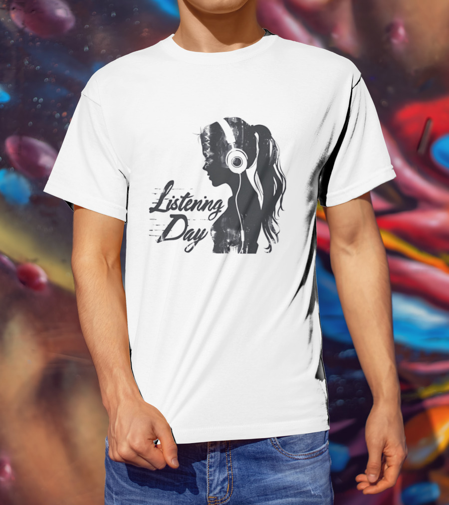 Listening Day Headphones Audio Music Concert T-Shirt