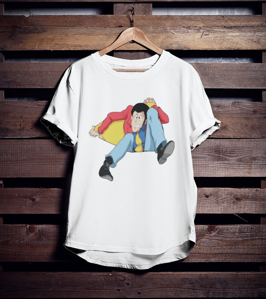 Lupin III Character In Red Jacket And Blue Pants T-Shirt