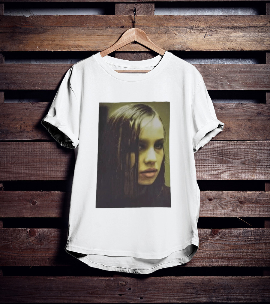 Raf Simons FW18 Christiane F Wet Hair Portrait Fashion T-Shirt