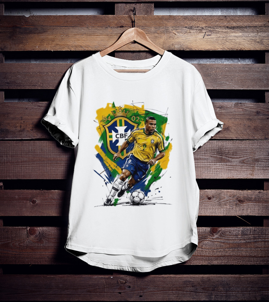 Ronaldo Nazario Brazil 1994 2002 CBF World Cup Legends T-Shirt