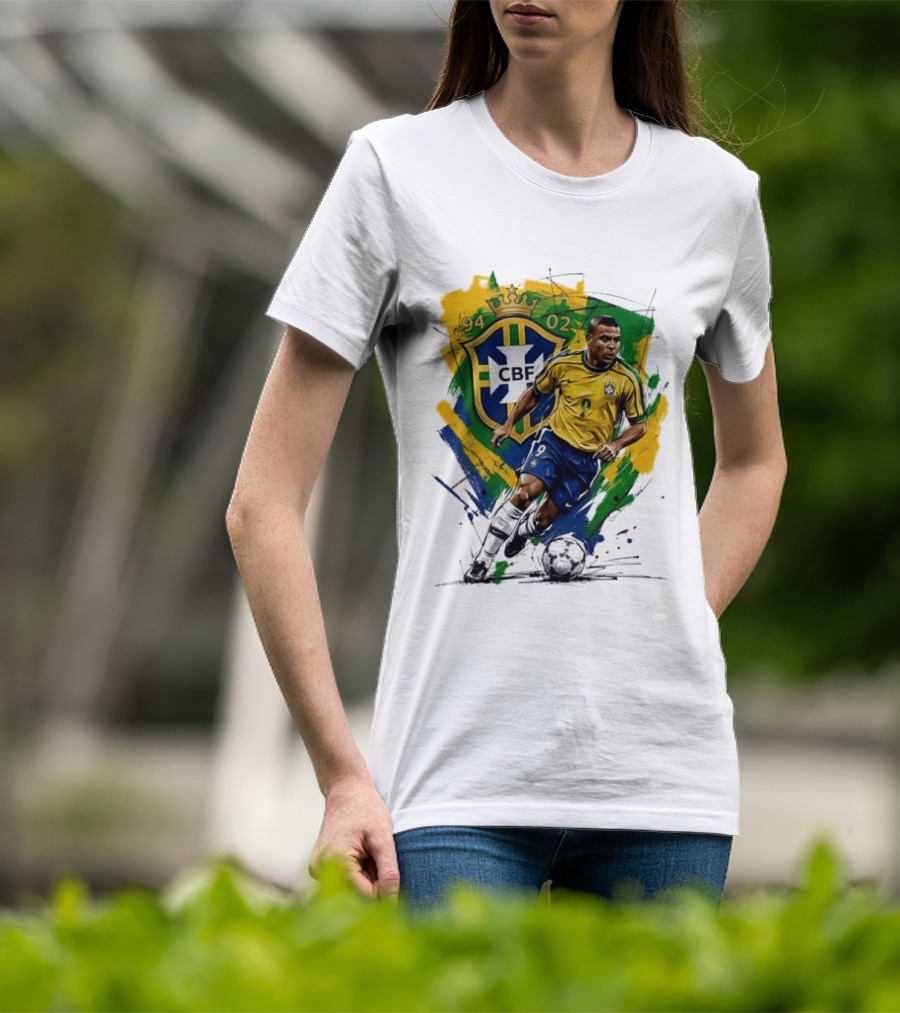 Ronaldo Nazario Brazil 1994 2002 CBF World Cup Legends T-Shirt
