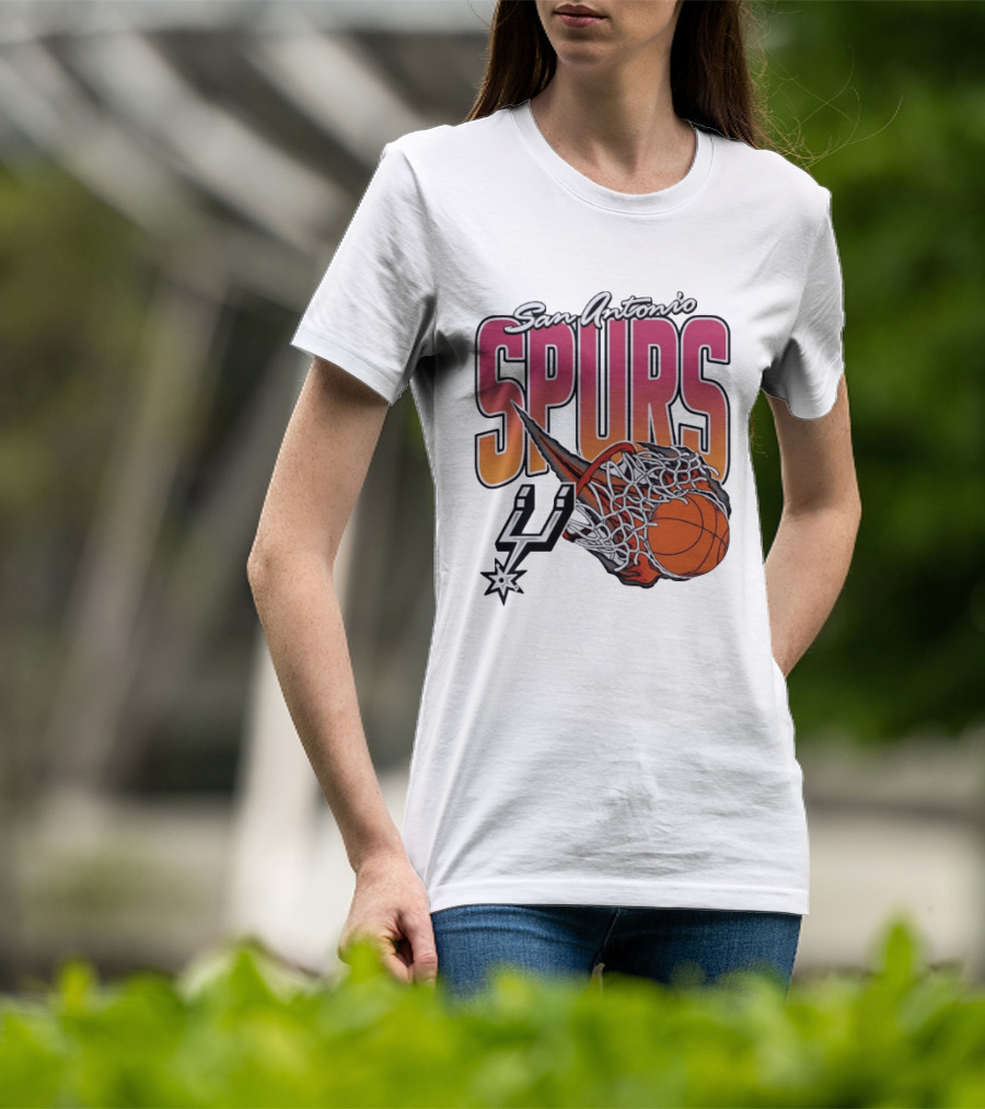 San Antonio Spurs Teal Basketball Explosion T-Shirt