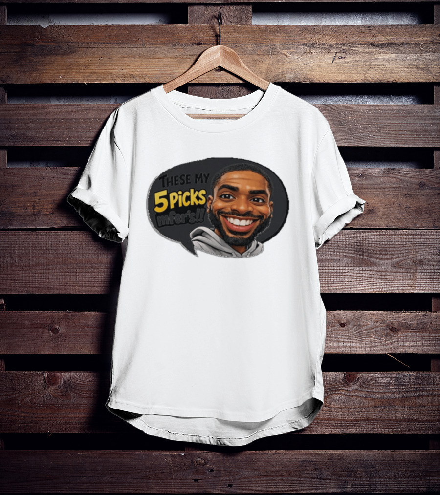 These My 5 Picks Mikal Bridges Caricature T-Shirt