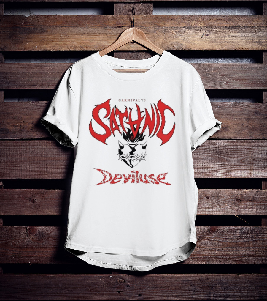 Satanic Carnival 26 Deviluse Heart With Thorns And Horns T-Shirt