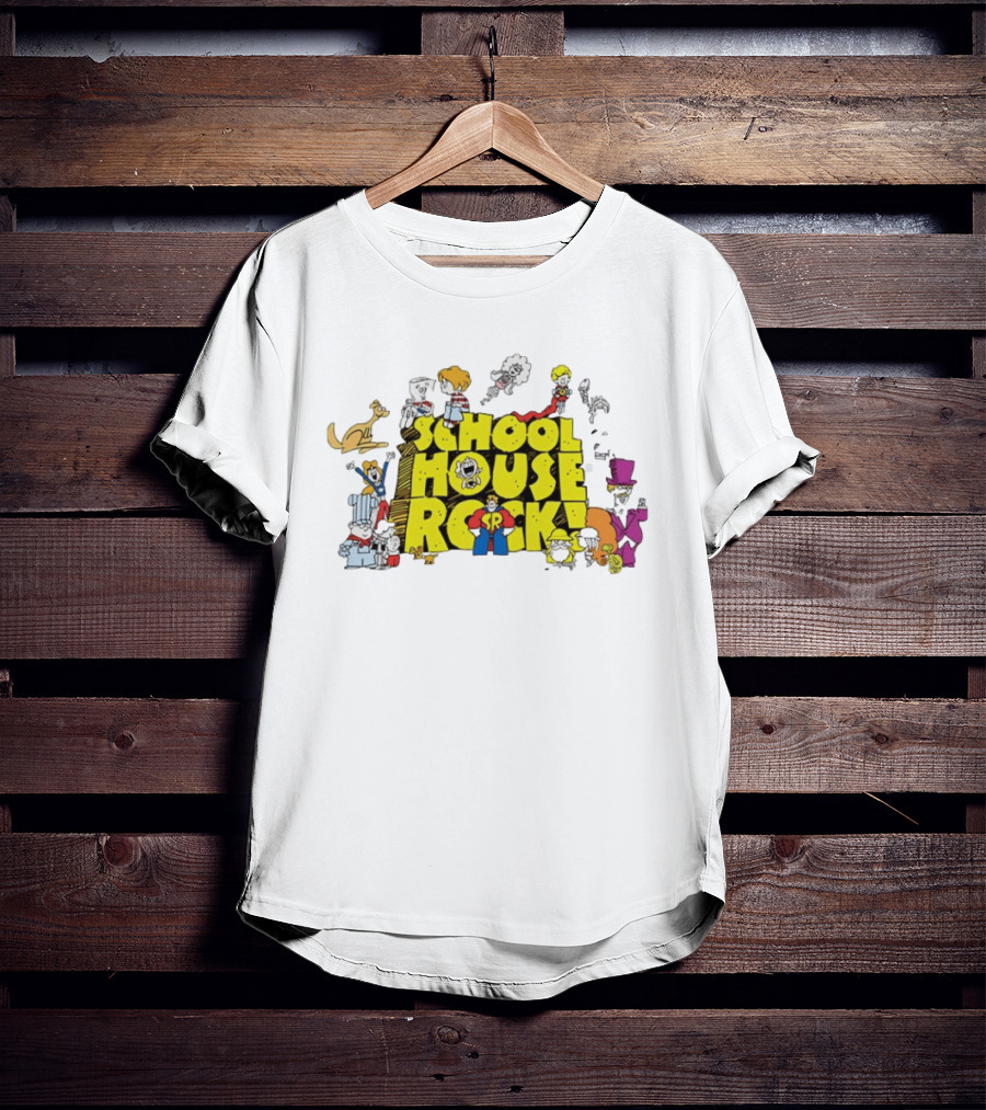 Schoolhouse Rock Characters Bill Conjunction Junction And Friends T-Shirt