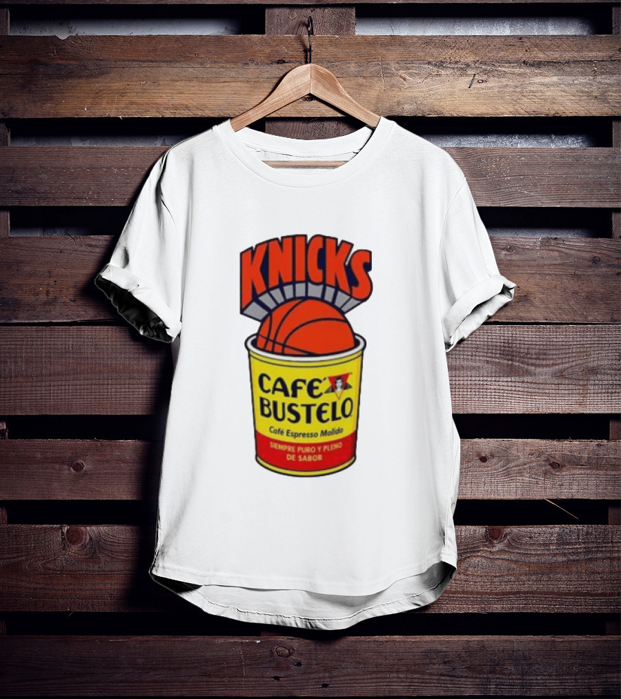 New York Knicks Cafe Bustelo Espresso Molido Basketball NBA T-Shirt