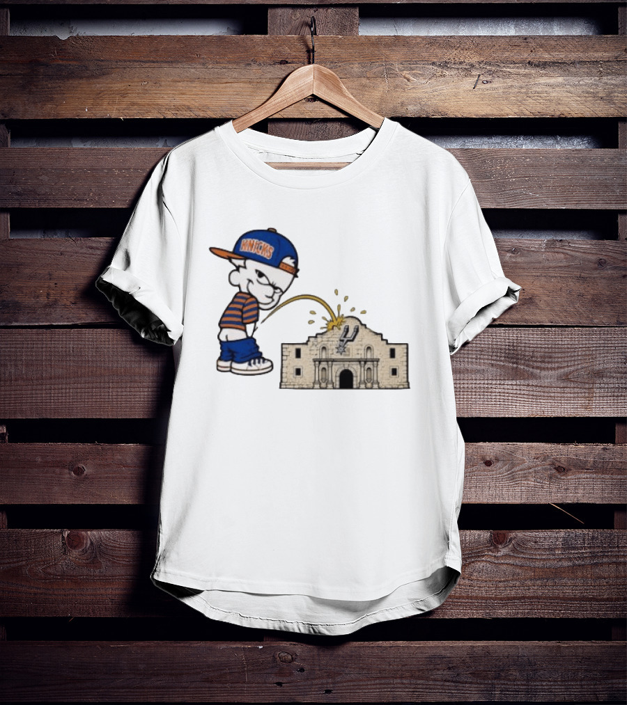 New York Knicks Pissing On San Antonio Spurs The Alamo NBA Rivalry T-Shirt