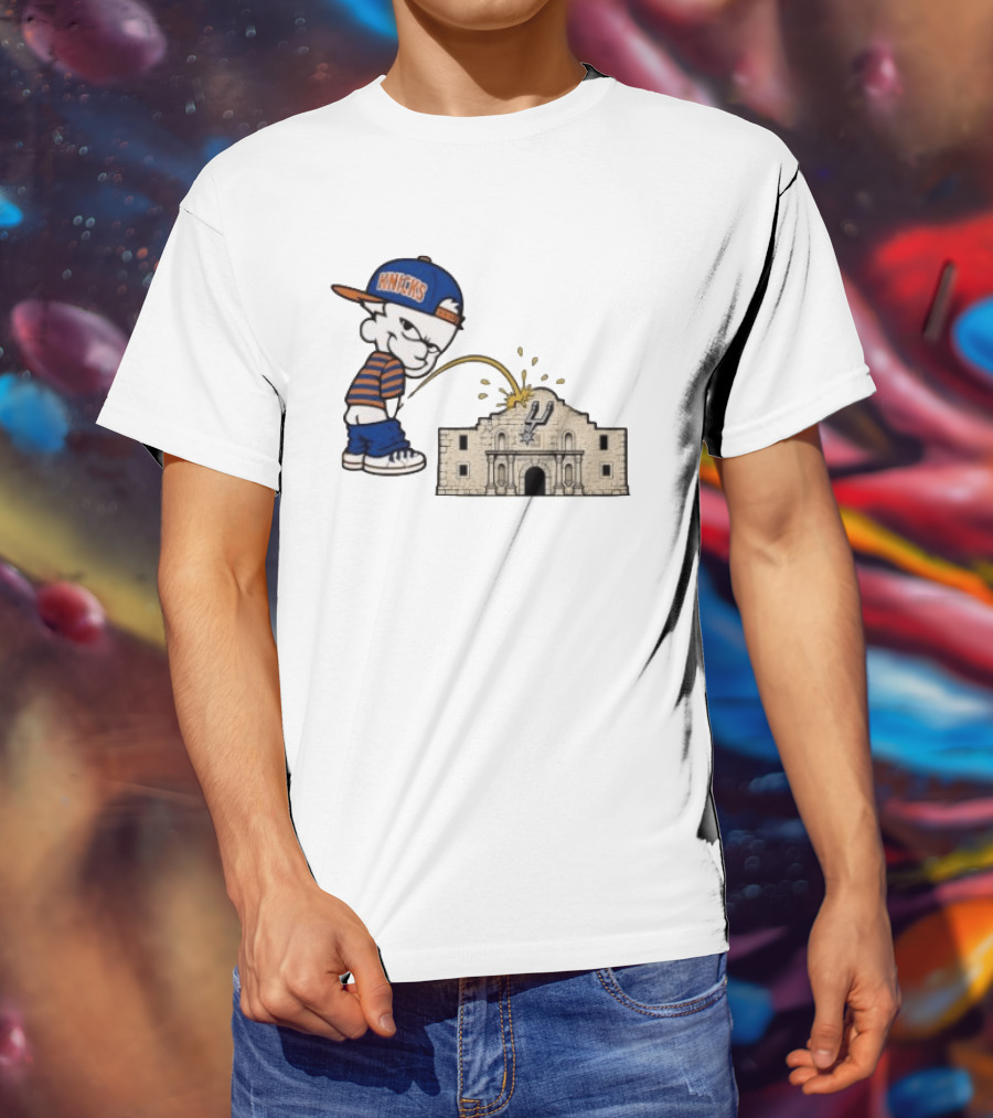 New York Knicks Pissing On San Antonio Spurs The Alamo NBA Rivalry T-Shirt