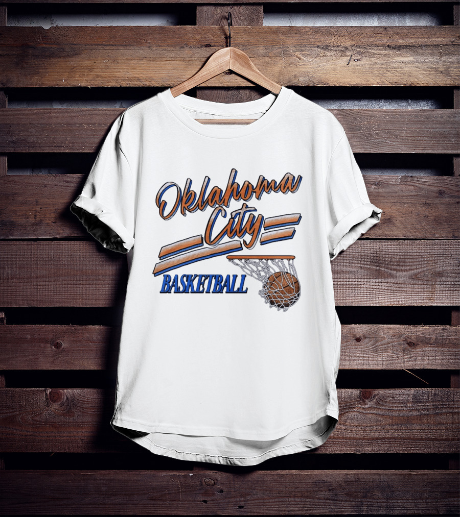 Oklahoma City Basketball Hoops And Net T-Shirt