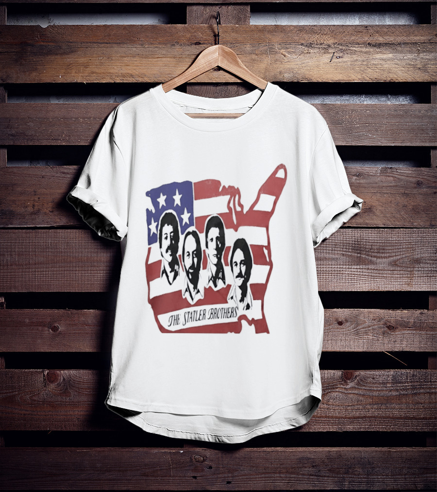 The Statler Brothers USA Map American Flag Country Music Band T-Shirt
