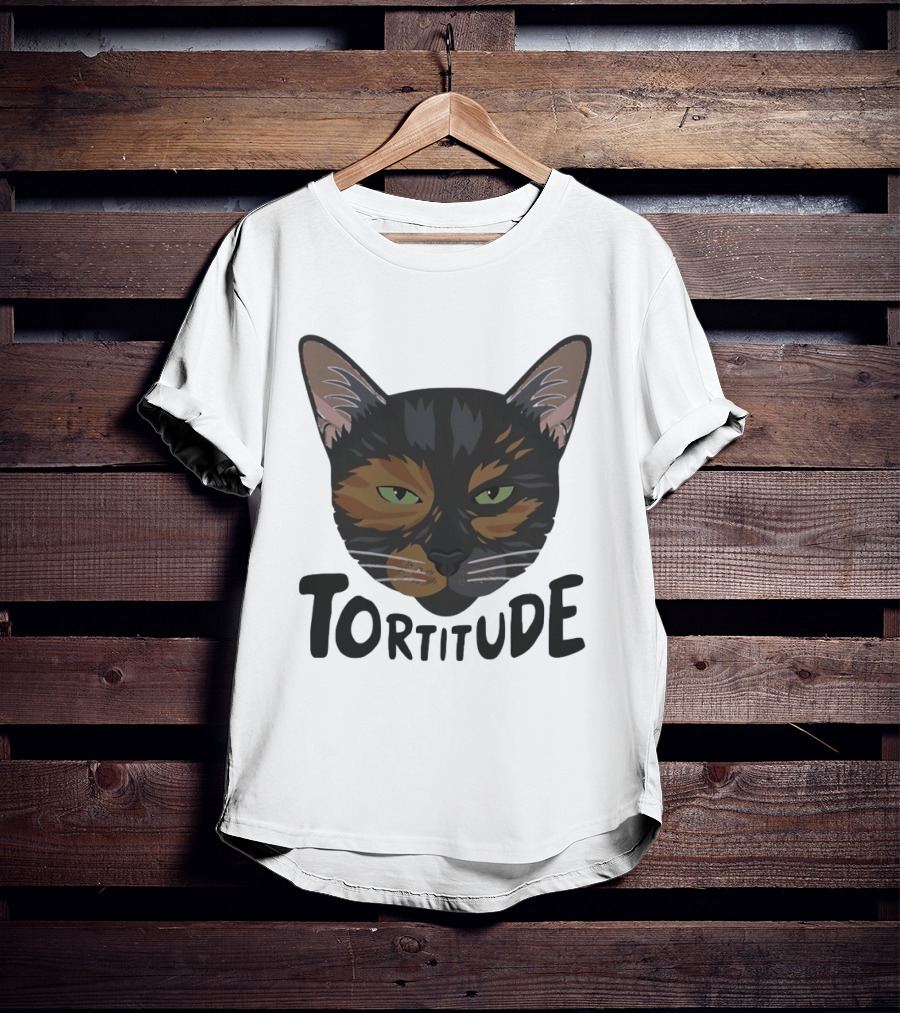 Tortitude Tortoiseshell Cat Face Animal Pet Lover T-Shirt