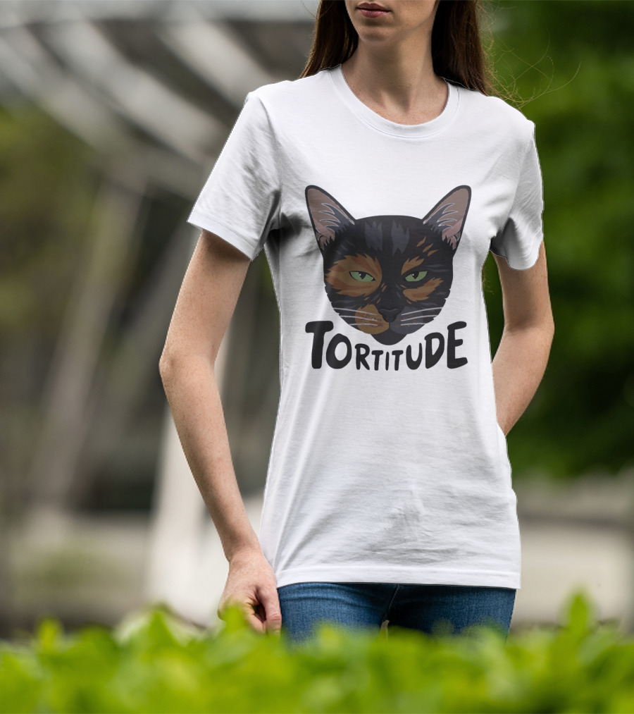 Tortitude Tortoiseshell Cat Face Animal Pet Lover T-Shirt