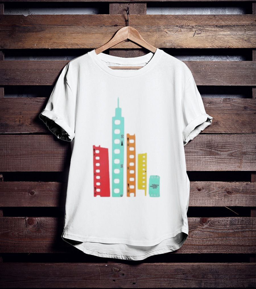 Tribeca Festival Kith 96 Film Reel Skyline New York City Architecture T-Shirt