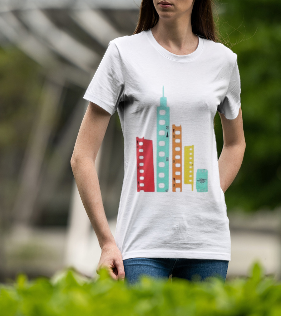 Tribeca Festival Kith 96 Film Reel Skyline New York City Architecture T-Shirt