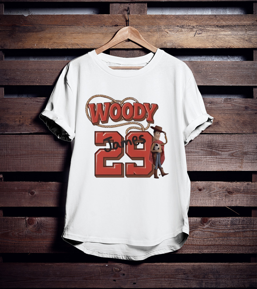 Woody James 29 Toy Story Sheriff Cowboy T-Shirt