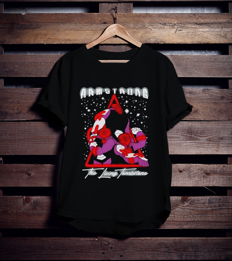 Armstrong The Living Tombstone Red Purple Robot Characters T-Shirt