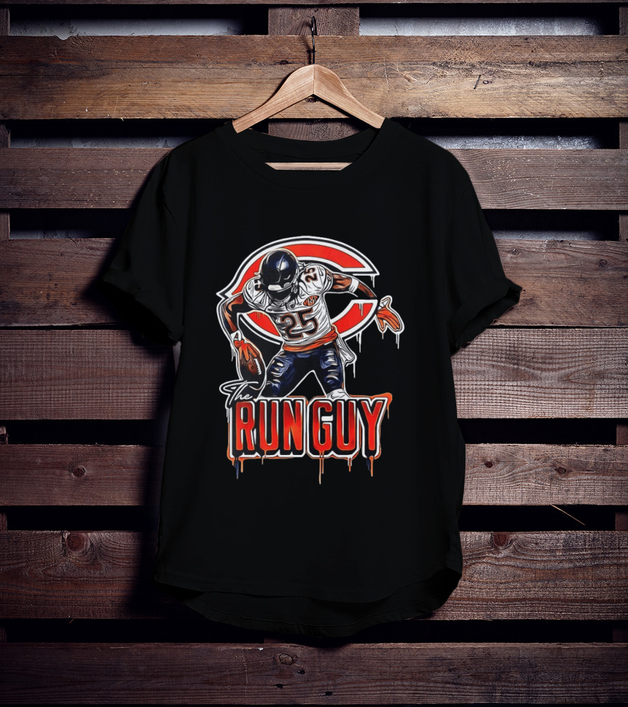 Chicago Bears 25 The Run Guy Travis Homer T-Shirt