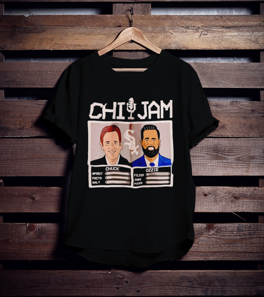 CHI JAM Chuck Garfien Ozzie Guillen Chicago White Sox Spirit Facts Salt Filter Jabs Picks T-Shirt