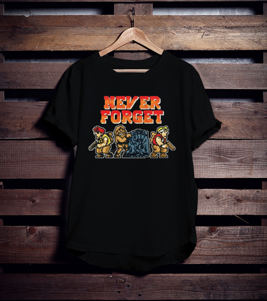 Contra Bill And Lance Never Forget Retro Pixel T-Shirt