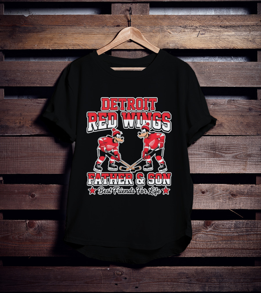 Detroit Red Wings Goofy Father Son Best Friends For Life T-Shirt