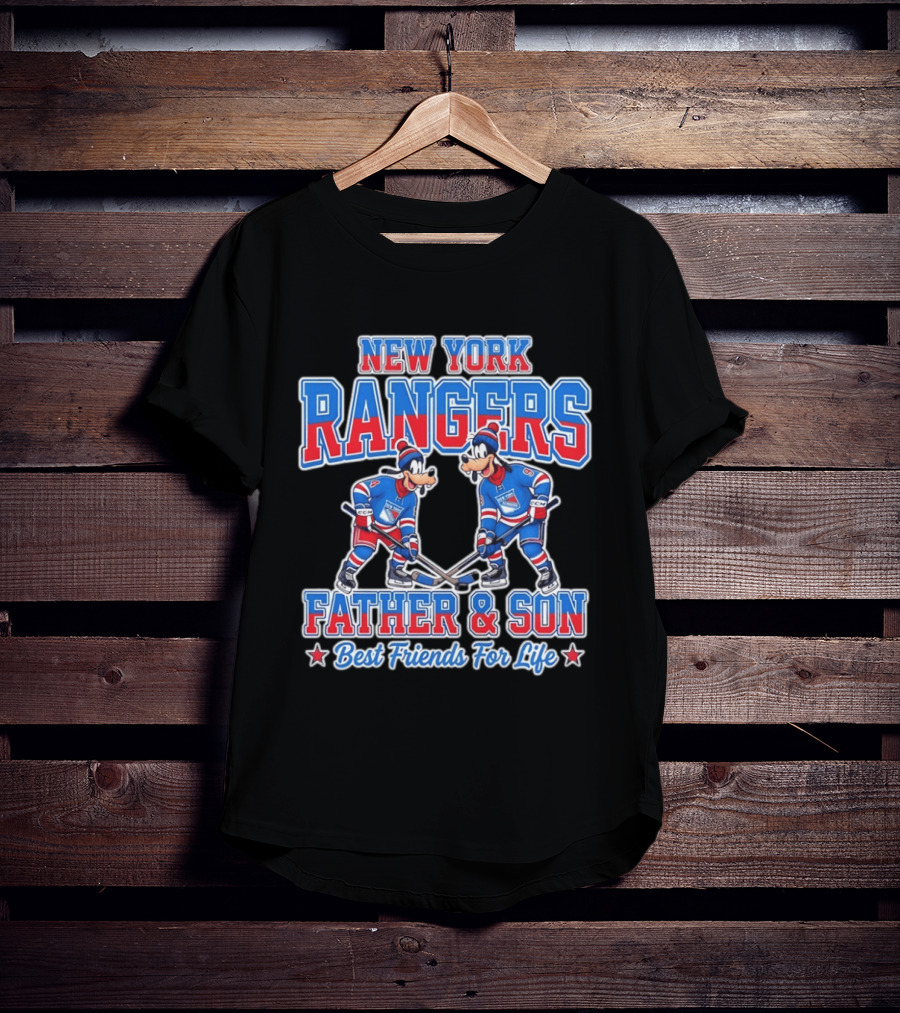 New York Rangers Goofy Father And Son Best Friends For Life T-Shirt