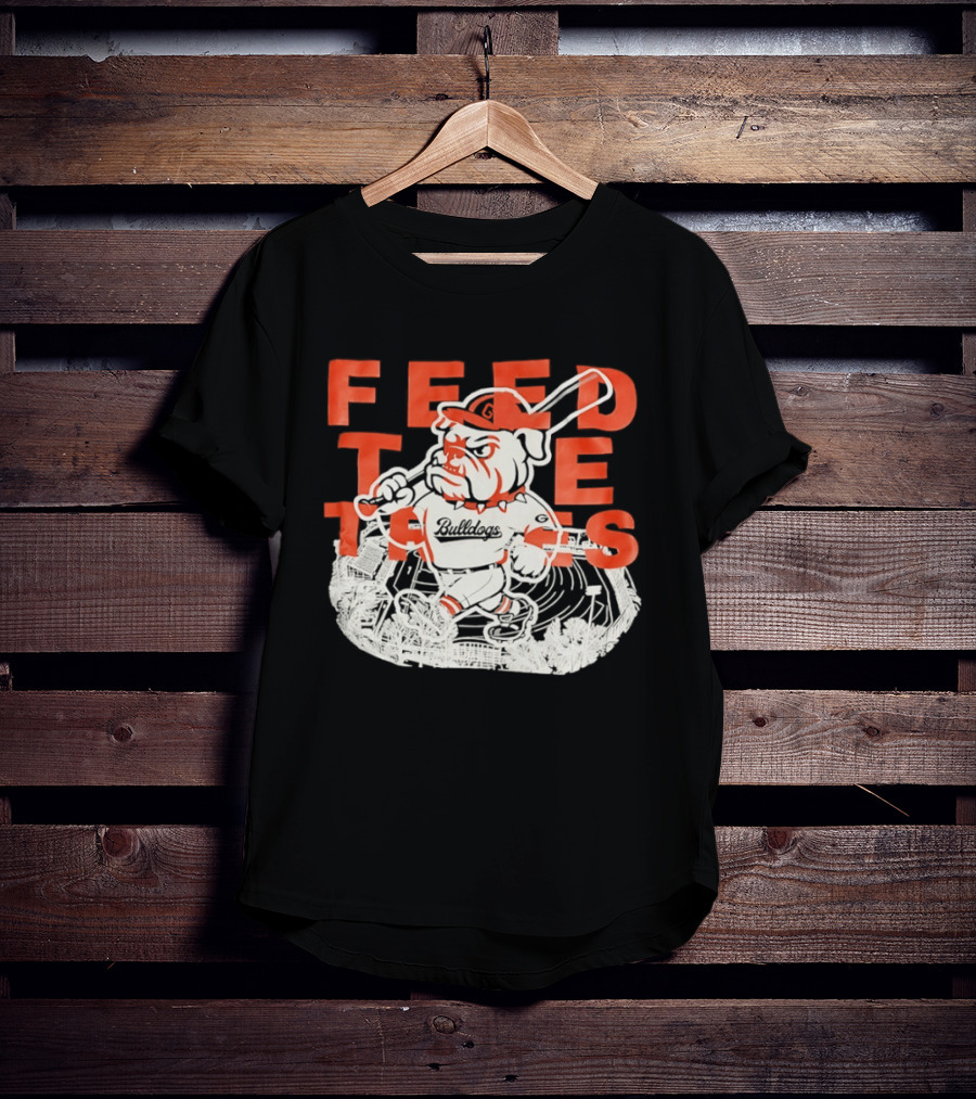 Feed The Tates Georgia Bulldogs Sanford Stadium Baseball T-Shirt