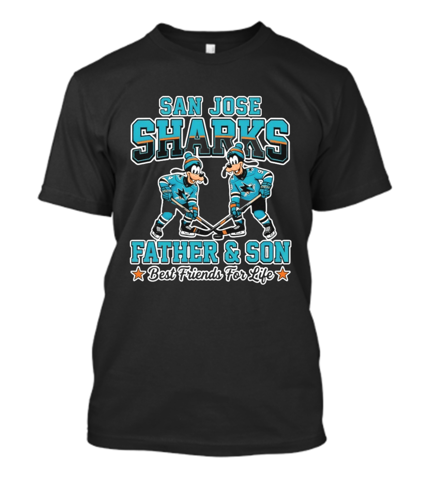 San Jose Sharks Disney Goofy Father And Son Best Friends For Life T-Shirt