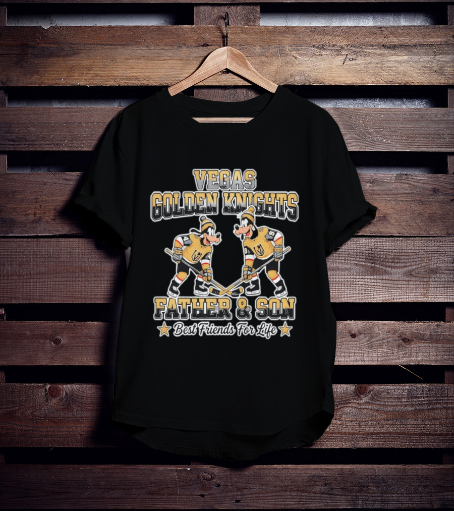Vegas Golden Knights Goofy Father & Son Best Friends For Life T-Shirt