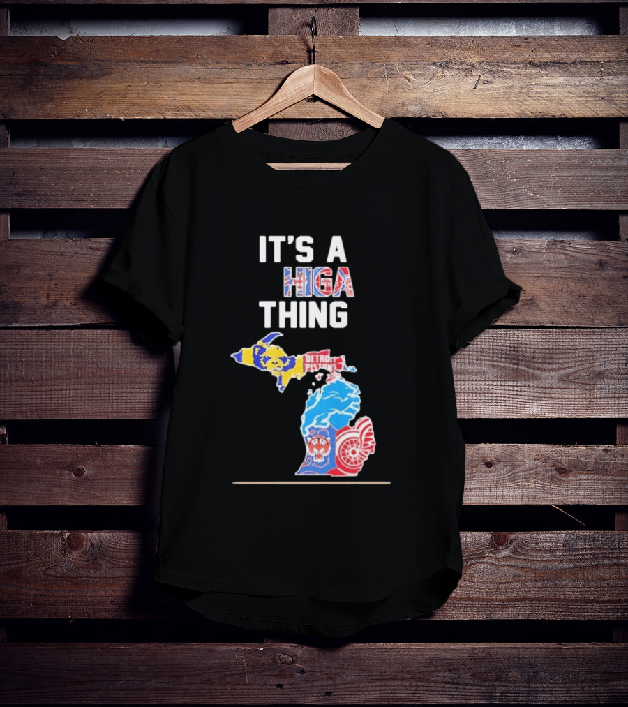 It's A Michigan Thing Detroit Pistons Tigers Red Wings Wolverines T-Shirt