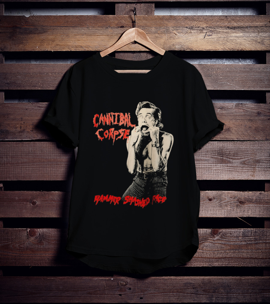 Cannibal Corpse Hammer Smashed Face Jim Carrey Ace Ventura Metal Music Band T-Shirt