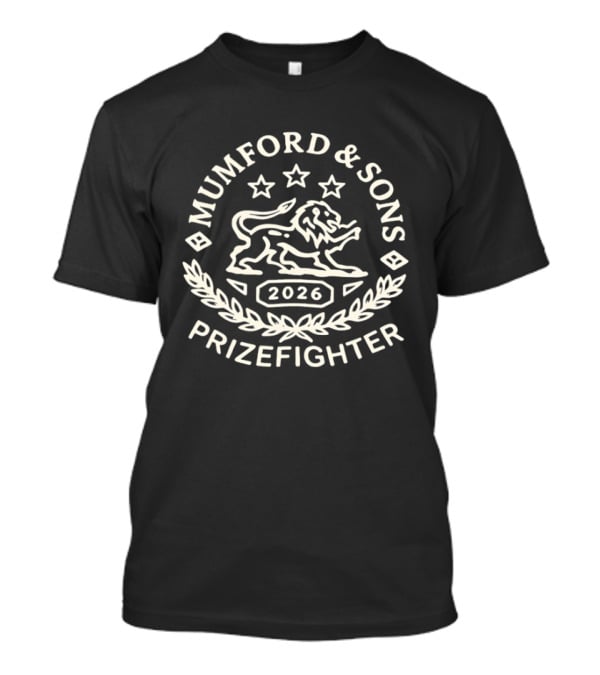 Mumford & Sons Prizefighter 2026 Tour Lion Stars Laurel T-Shirt