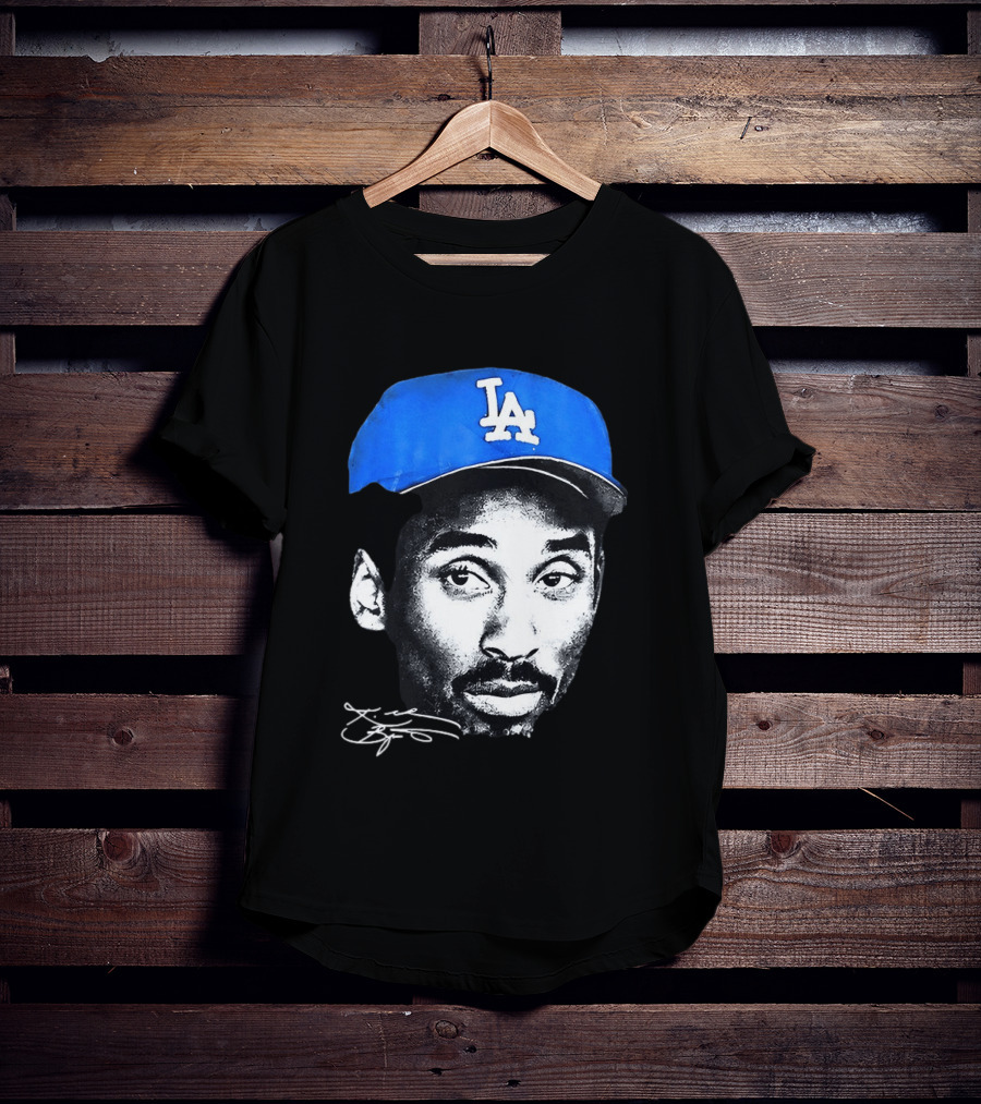 Kobe Bryant Iconic Los Angeles Dodgers LA Hat T-Shirt