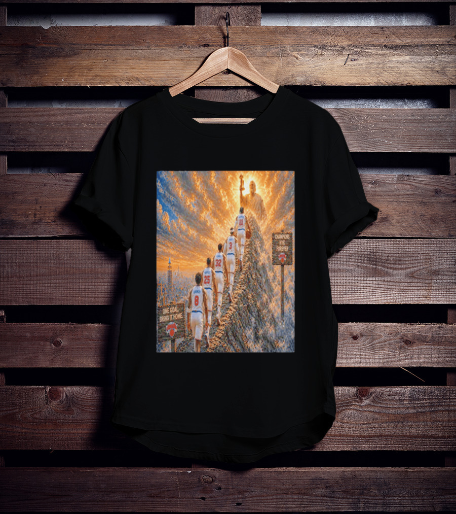 New York Knicks Climbing To Victory Champions NYK Forever One Goal Bring It Home T-Shirt