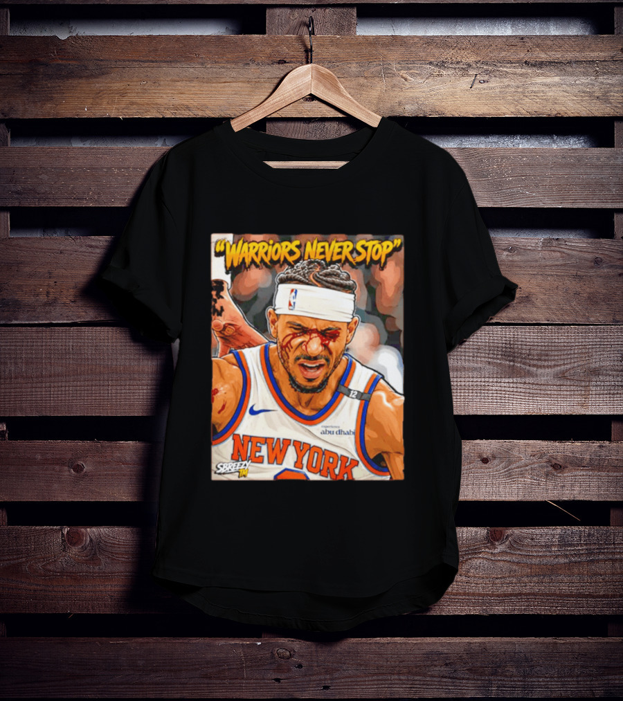 New York Knicks Josh Hart Warriors Never Stop Abu Dhabi Experience T-Shirt