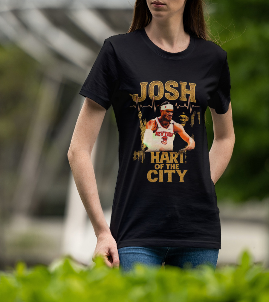 Josh Hart New York Knicks Statue Of Liberty City T-Shirt